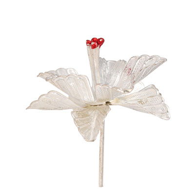 "Silver Pooja Flower - JPSEP-22-137 - Click here to View more details about this Product